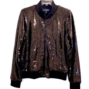 Black sequin Ralph Lauren jacket SPORTY RICH YSL